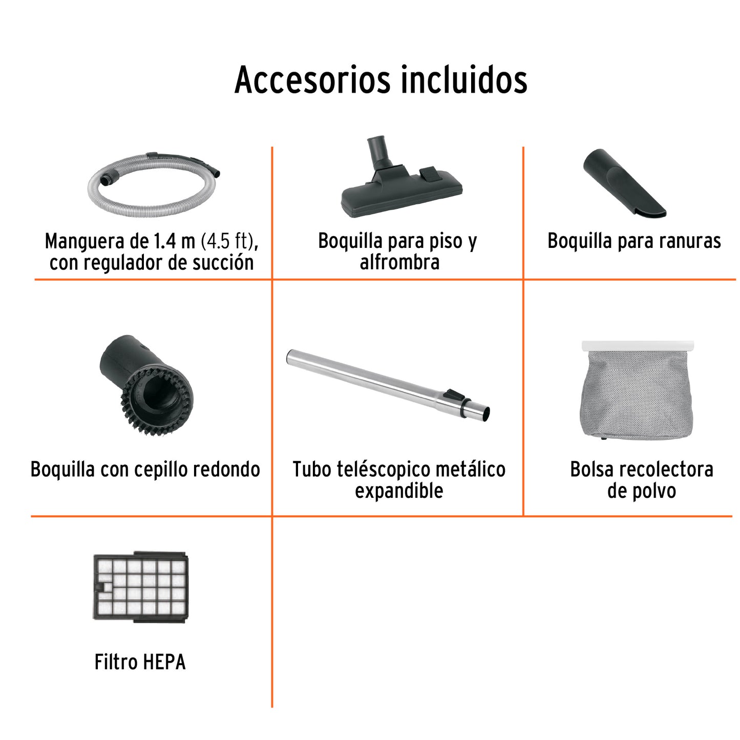 Aspiradora canister 1.8 L (0.4 gal),1,200 W (1.6 Hp), TRUPER