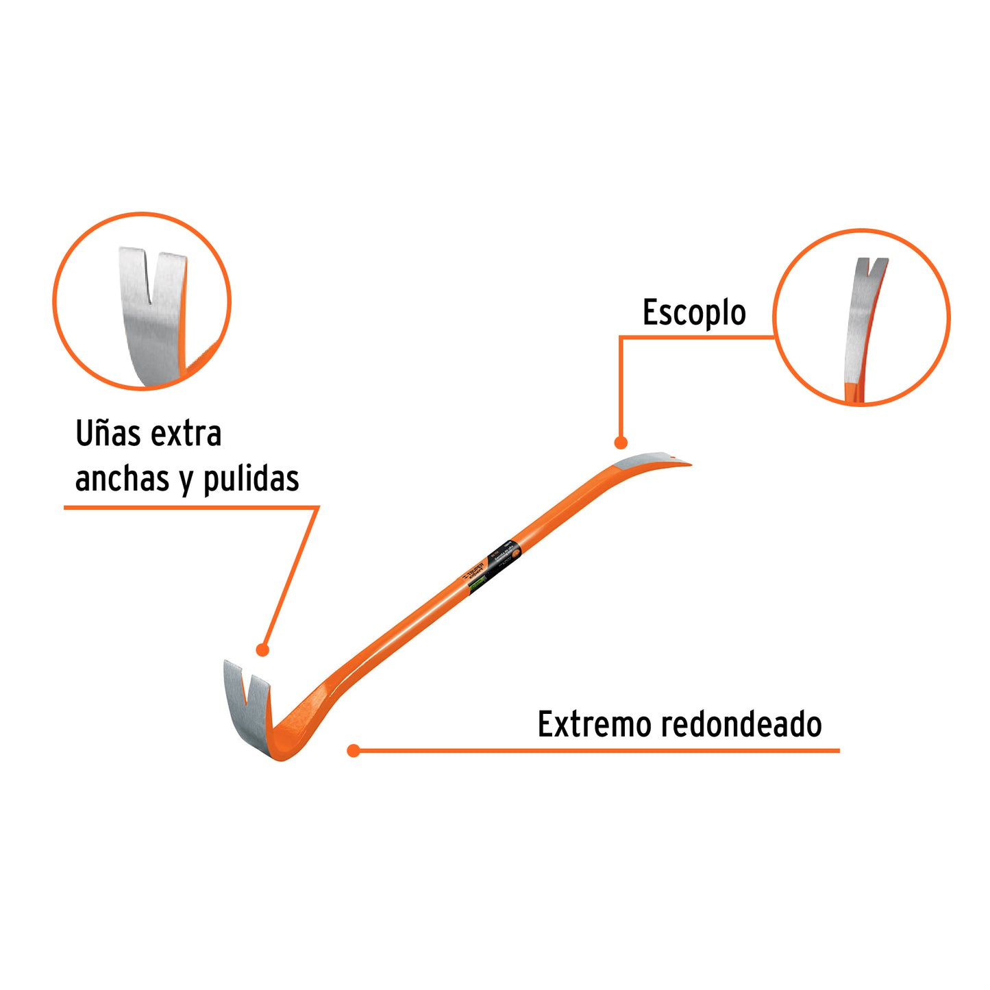 Barreta de uña de 7/8" x 75 cm, Truper Expert