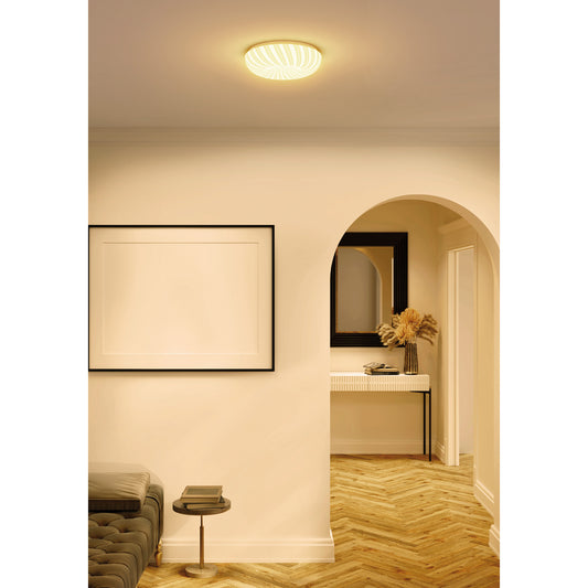 Luminario LED Luz Calida plafón decorativo 22W 3000K, espiral, BASIC
