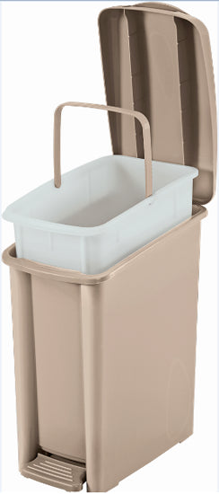 BASURERO PEDAL 10LTS DELGADO BEIGE