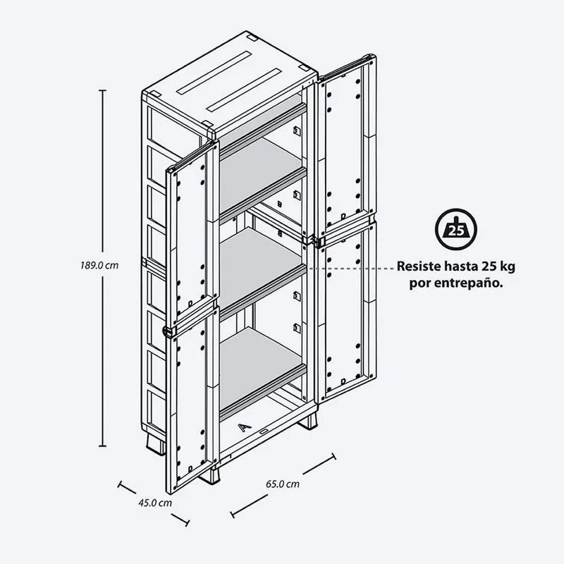 ARMARIO GRANDE P/ROPA RATTAN WENGUE