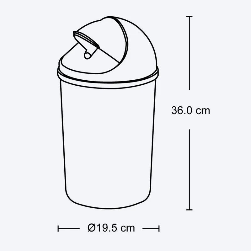 BASURERO APARIENCIA METAL 5LTS