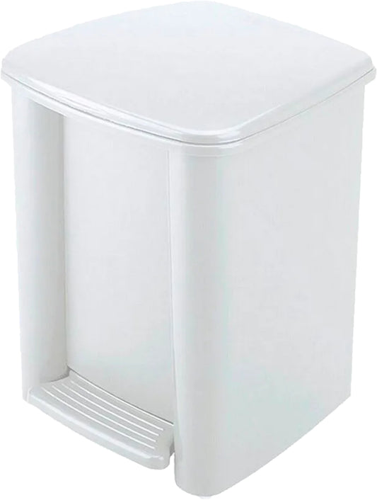 BASURERO PEDAL 8LTS BLANCO