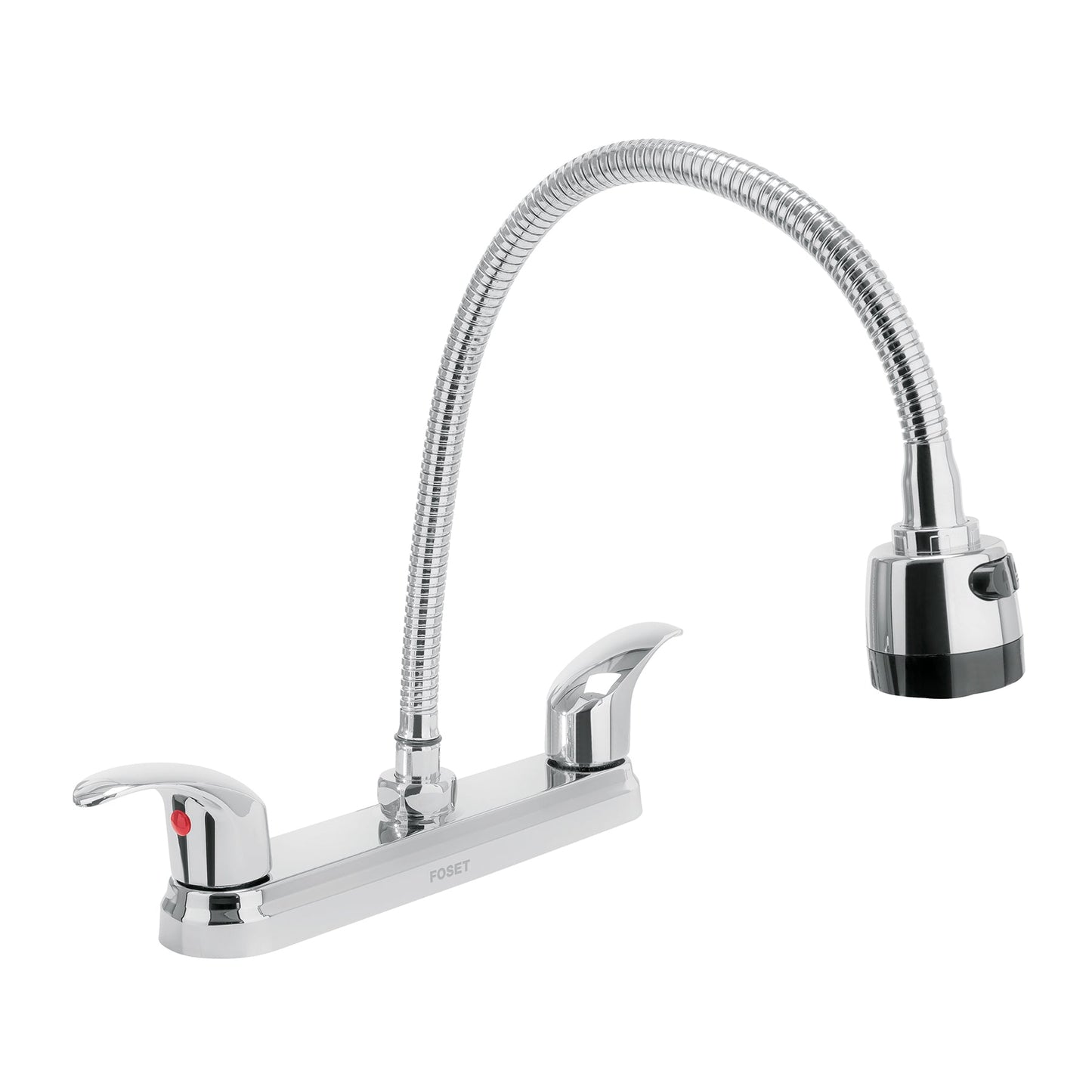 Mezcladora fregadero 8" cromo, cuello flexible, palanca,AQUA