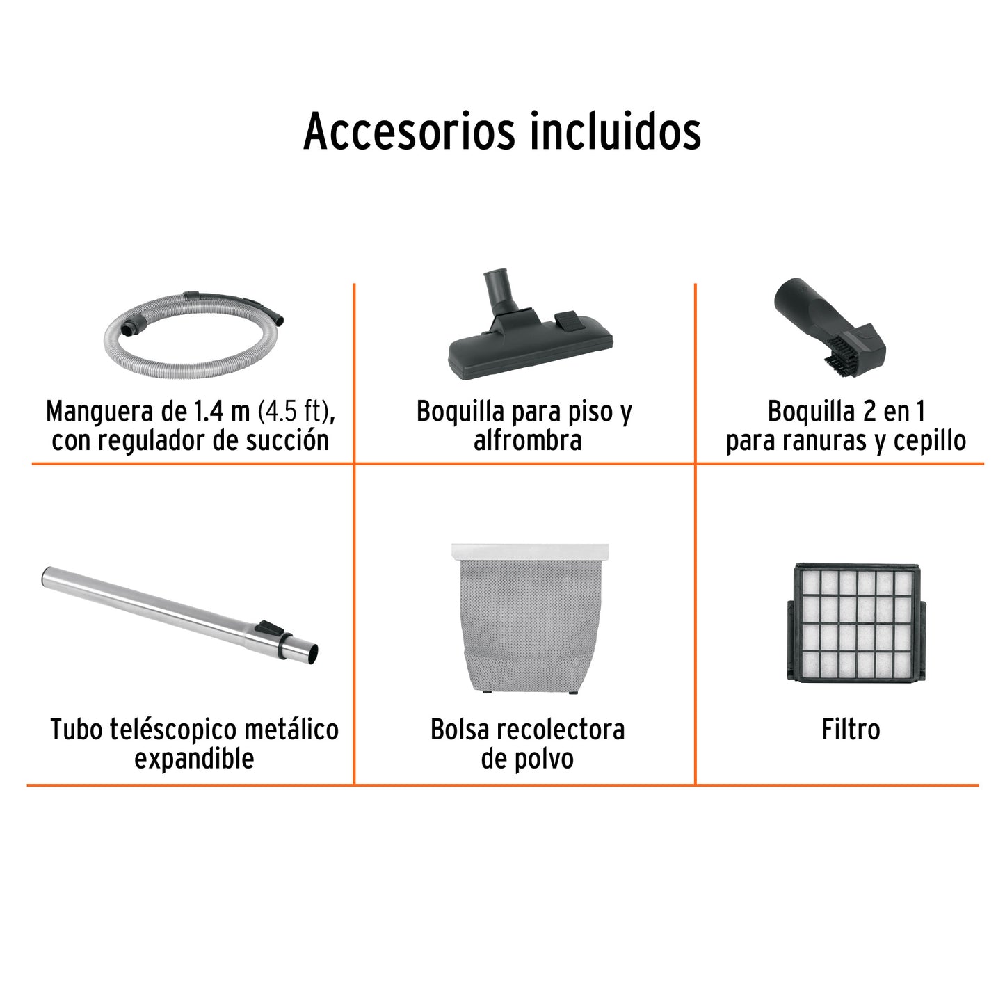 Aspiradora canister 1 L (0.2 gal),1,200 W (1.6 Hp), TRUPER