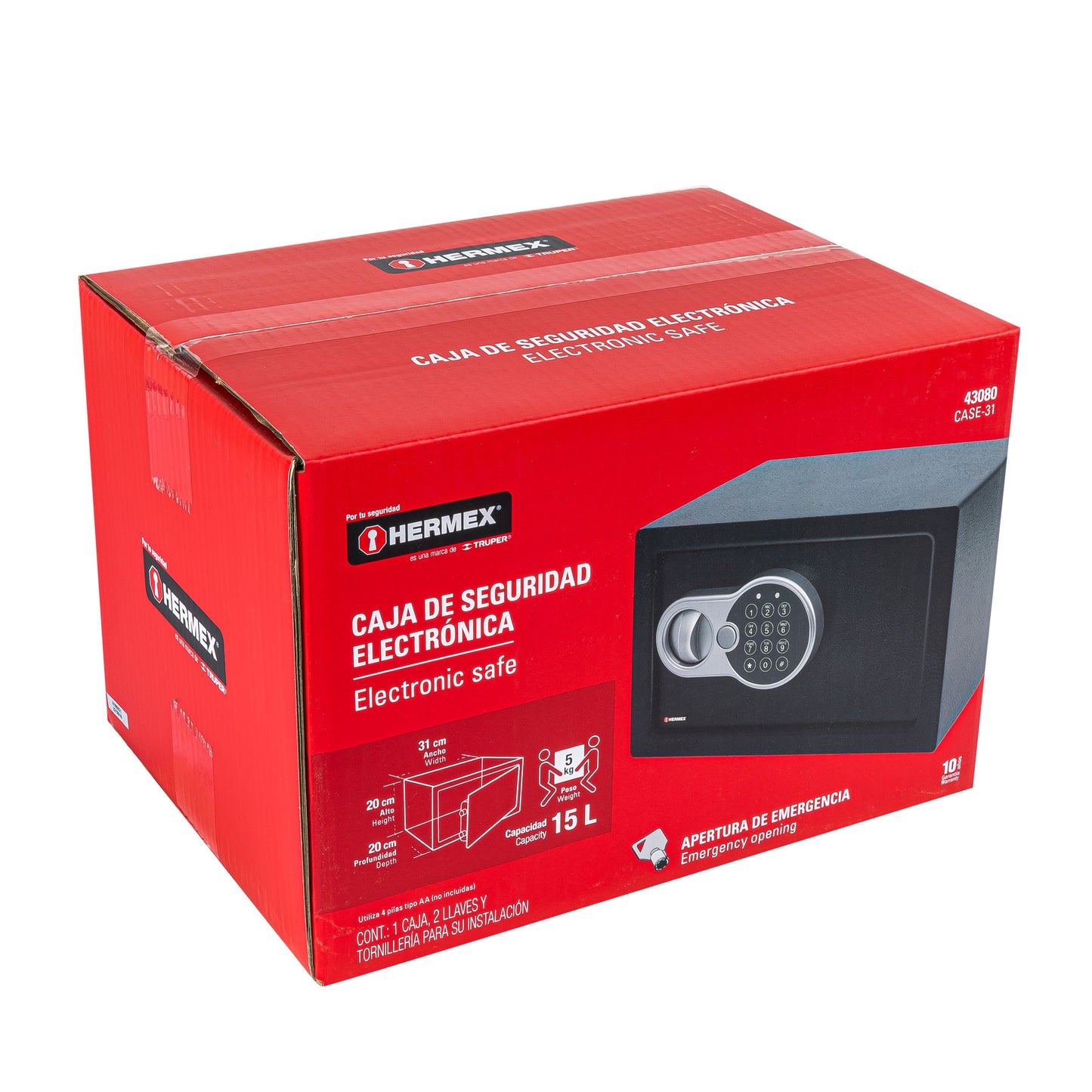 Caja de seguridad electrónica, chica, HERMEX