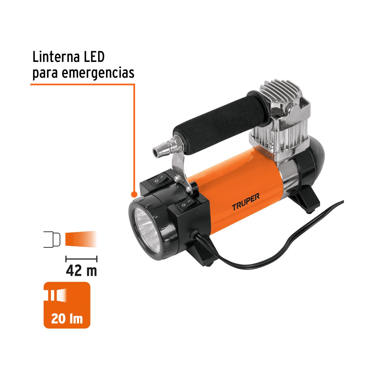 Compresor de aire 12 V portátil, para auto, incluye maletín