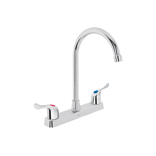 Mezcladora 8" fregadero, ABS, cuello curvo, palanca, BASIC