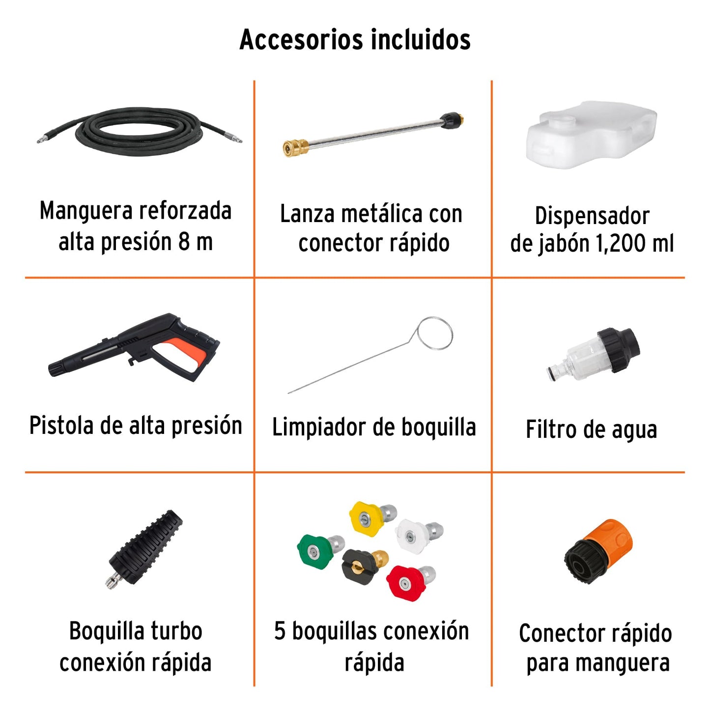 Hidrolavadora eléctrica,2000 PSI, motor de inducción, Expert
