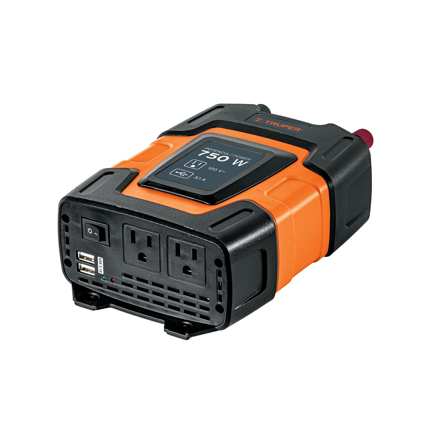 Inversor de corriente de 750 W con puertos USB, Truper