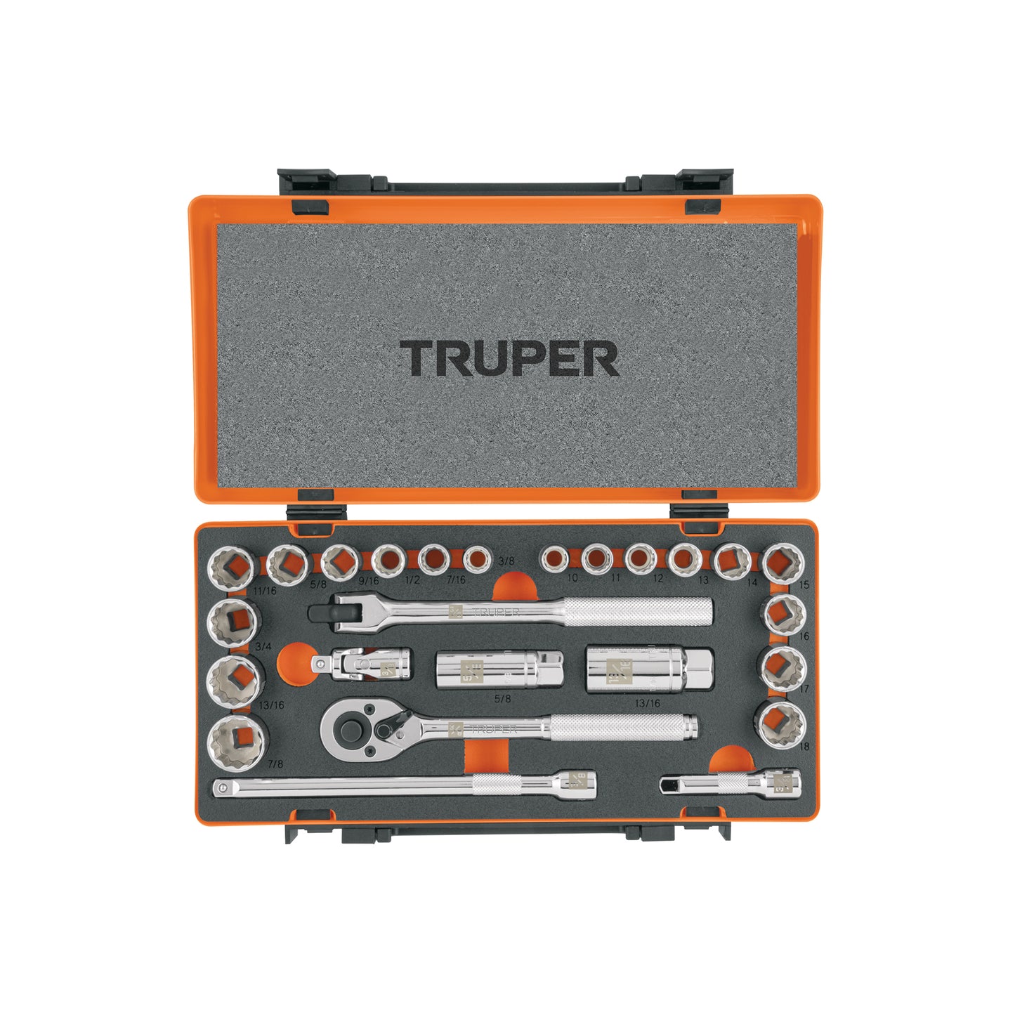 Juego de 25 herramientas cuadro 3/8" std y mm para mecánico
