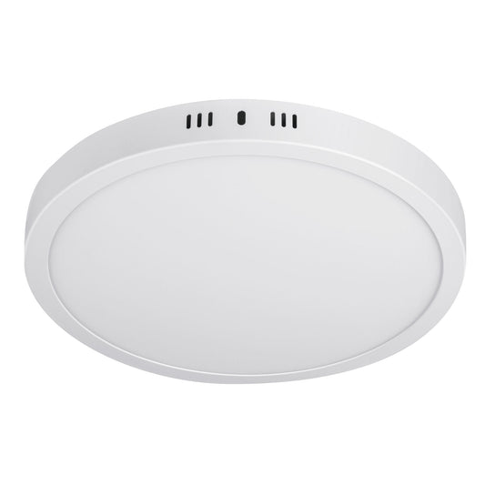 Luminario LED Luz Calida plafón 24W 3000K, redondo, blanco, VOLTECK