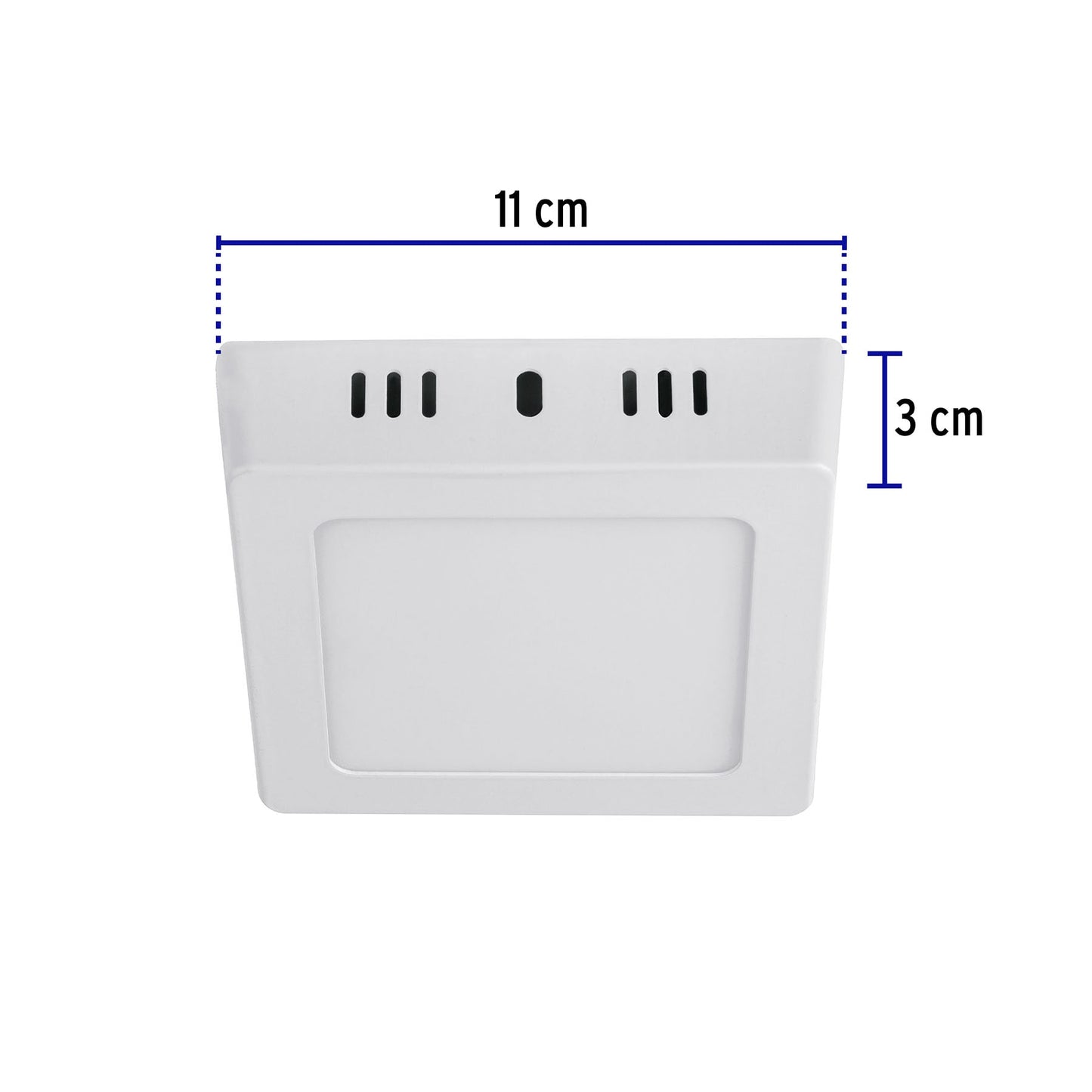 Luminario LED plafón 6W 6500K, cuadrado, blanco, VOLTECK