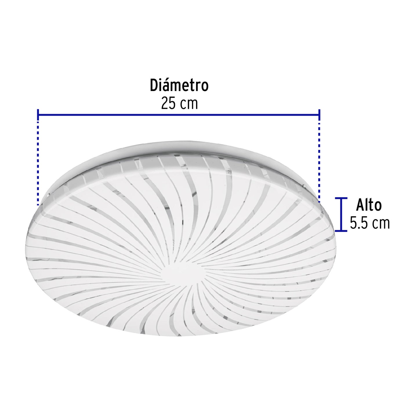 Luminario LED plafón decorativo 15W 6500K, espiral, BASIC