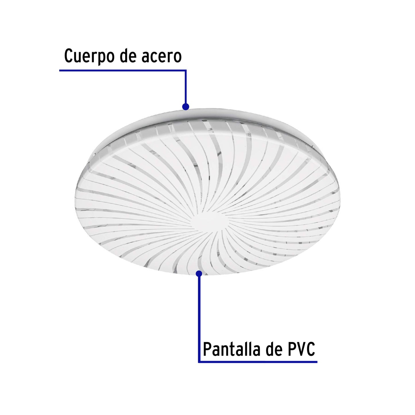 Luminario LED plafón decorativo 15W 6500K, espiral, BASIC