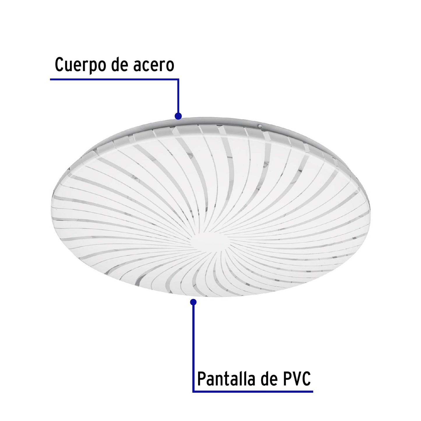 Luminario LED plafón decorativo 22W 6500K, espiral, BASIC