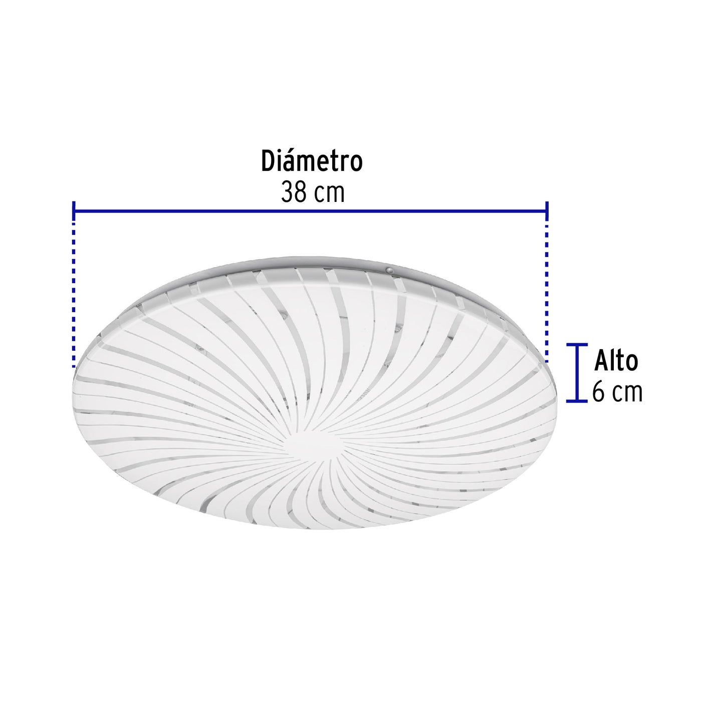 Luminario LED plafón decorativo 22W 6500K, espiral, BASIC
