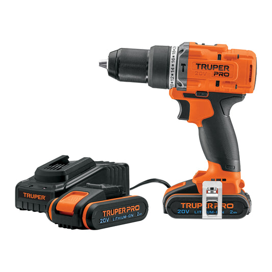 Rotomartillo 1/2", 20V, 2 baterías 2Ah, TRUPER PRO