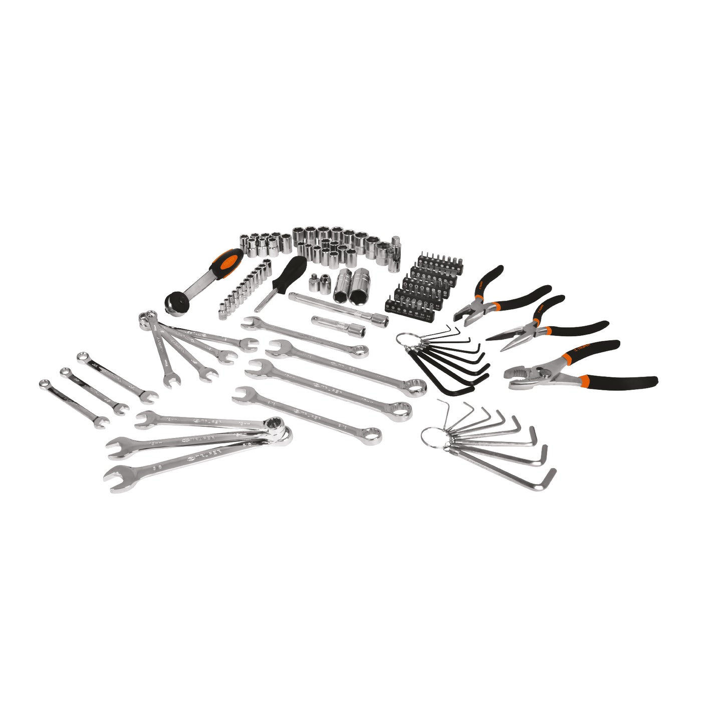 Juego de 119 herramientas 1/4" y 3/8" mixtas para mecánico