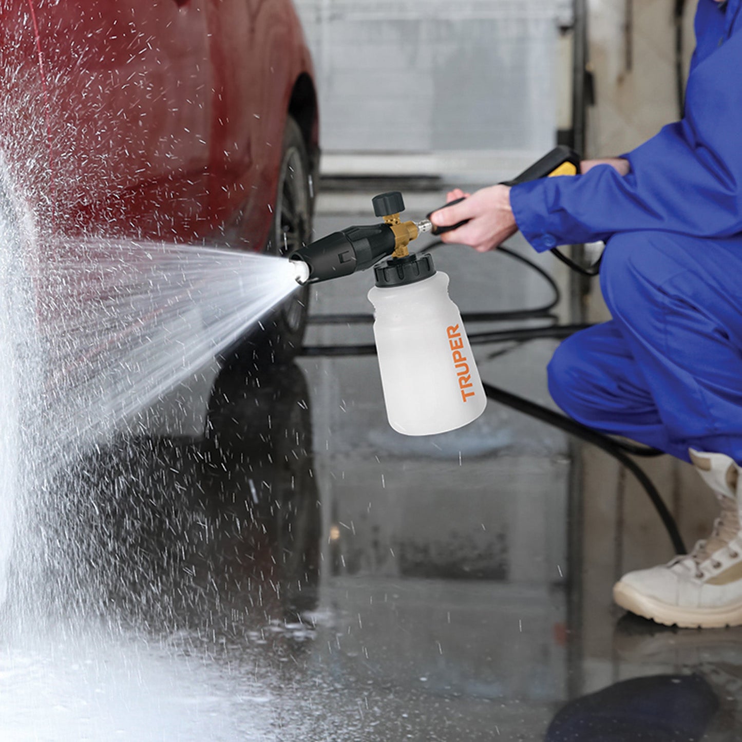 Dispensador con cañon lanza espuma para hidrolavadora