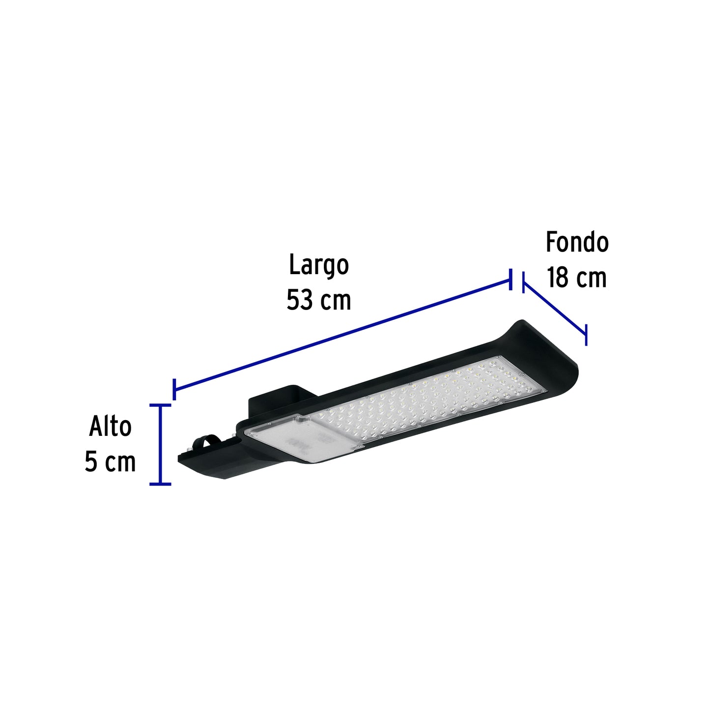 Luminaria suburbano plano de LED 100 W 10.000 lm alta intensidad